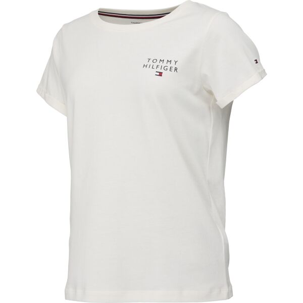 Tommy Hilfiger TH ORIGINAL-SHORT SLEEVE T-SHIRT Damenshirt, Weiß, Größe XL