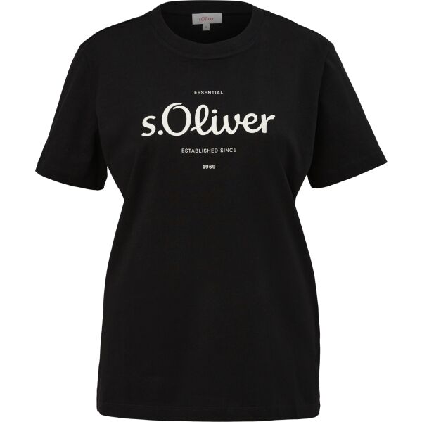 s.Oliver RL T-SHIRT Póló, fekete, méret 34