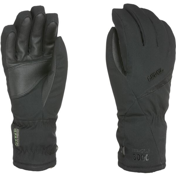 Level ALPINE Дамски ръкавици за ски, черно, Veľkosť S/M