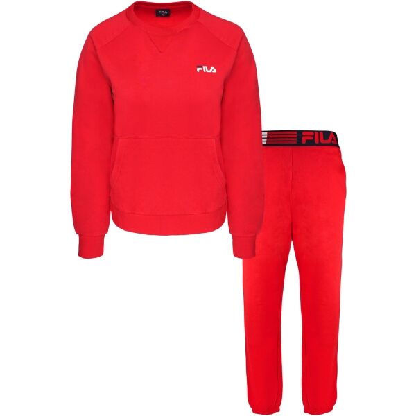 Fila IN COTTON BRUSHED FLEECE Дамска пижама, червено, Veľkosť S