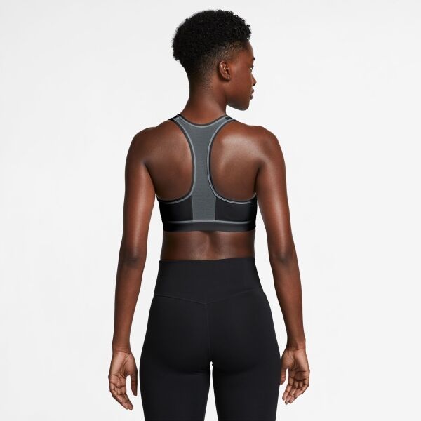 Nike SWOOSH Дамско спортно бюстие, черно, Veľkosť M