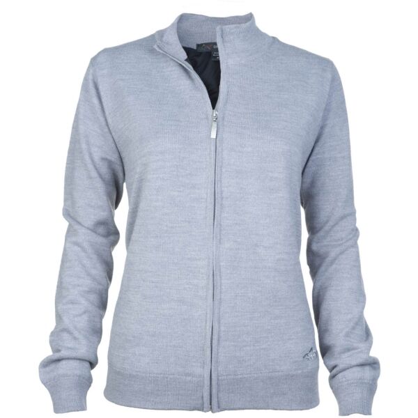 GREGNORMAN MERINO (50:50) LINED FULL-ZIP Дамски пуловер, сиво, Veľkosť S