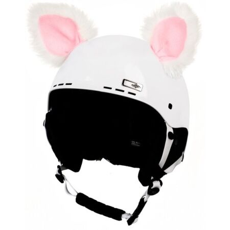 Crazy Ears WHITE CAT - Ski helmet ears