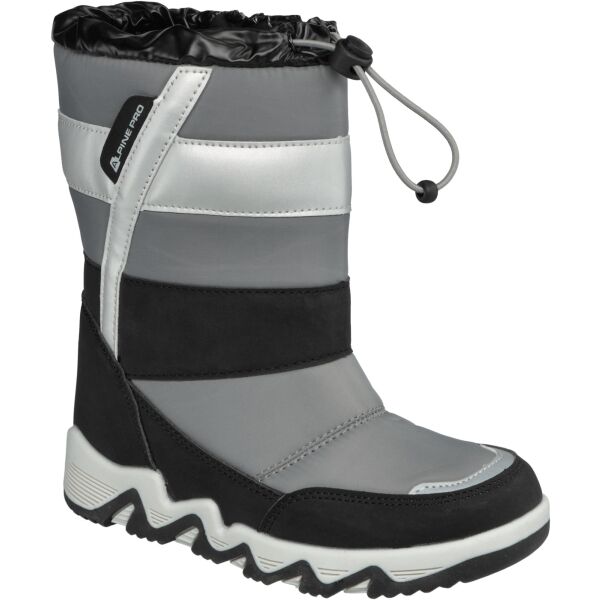 ALPINE PRO AGUDO Затоплени обувки за момчета, сиво, размер