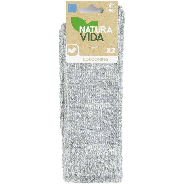 NATURA VIDA COCOON WOOL Мъжки чорапи, сиво, Veľkosť 39-42