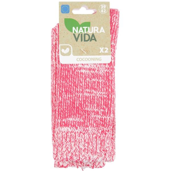 NATURA VIDA COCOON WOOL Дамски чорапи, розово, Veľkosť 35-38