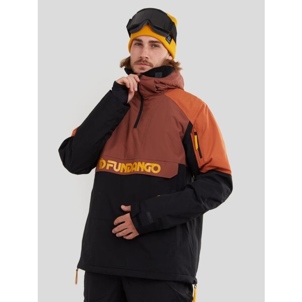 FUNDANGO BURNABY Herren Skijacke/Snowboardjacke, Orange, Größe S