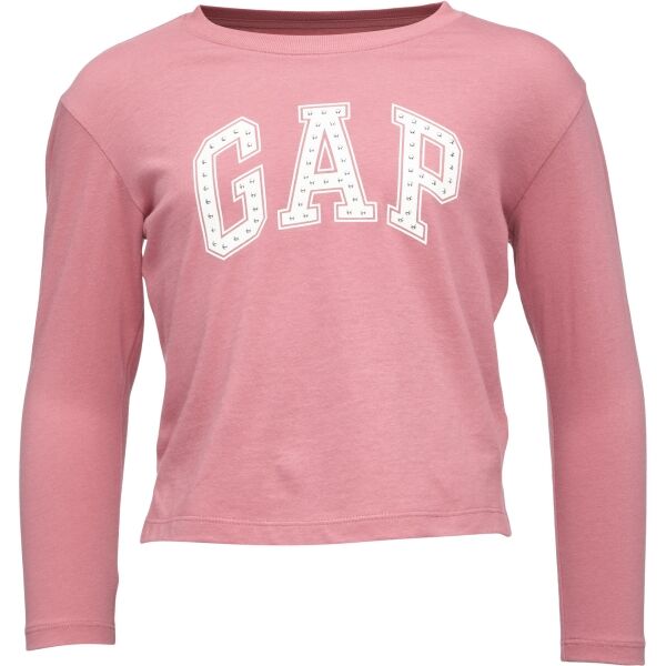 GAP GRAPHIC LOGO Тениска за момичета, розово, Veľkosť L