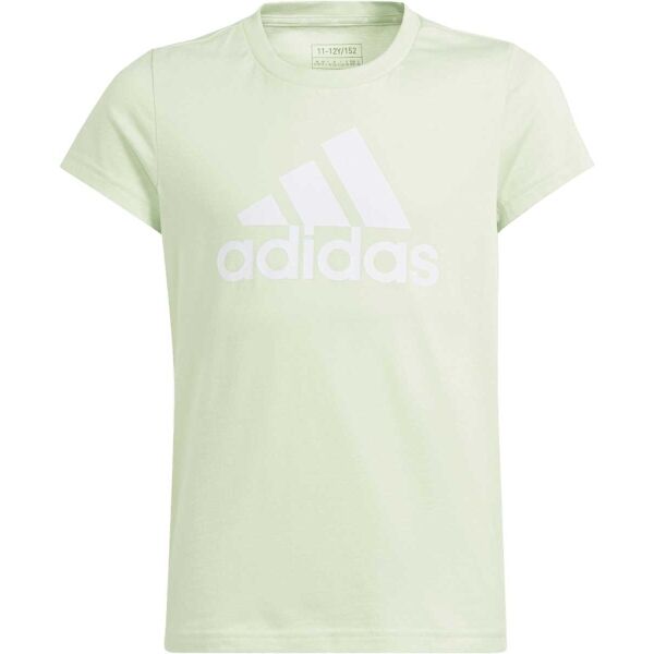 adidas BIG LOGO TEE Тениска за момичета, светло-зелено, размер