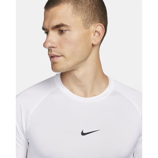 Nike DRI-FIT Мъжка термо тениска, бяло, Veľkosť S
