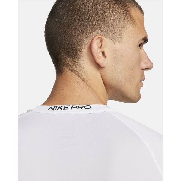 Nike DRI-FIT Мъжка термо тениска, бяло, Veľkosť M