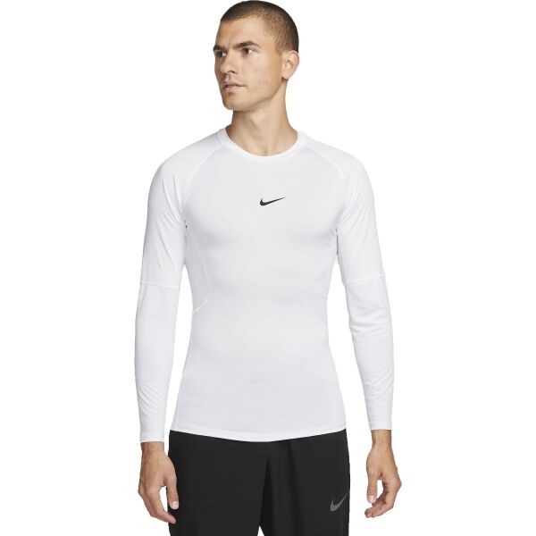 Nike DRI-FIT Мъжка термо тениска, бяло, Veľkosť M