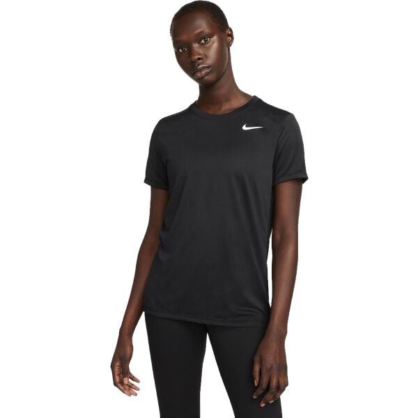 Nike DRI-FIT Дамска спортна тениска, черно, размер