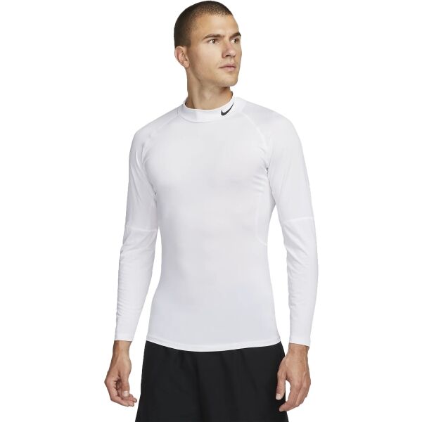 Nike DRI-FIT Мъжка термо тениска, бяло, Veľkosť L