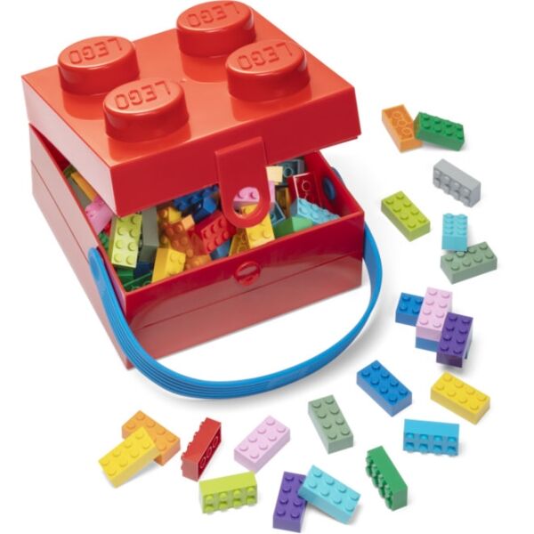 LEGO Storage HANDLE BOX Essensbox, Rot, Größe Os