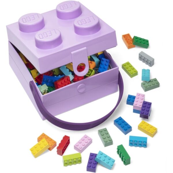 LEGO Storage HANDLE BOX Кутия за закуска, лилаво, Veľkosť Os