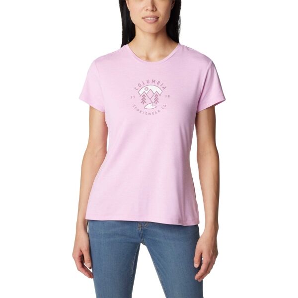 Columbia SLOAN RIDGE™ GRAPHIC SS TEE Női póló, rózsaszín, méret