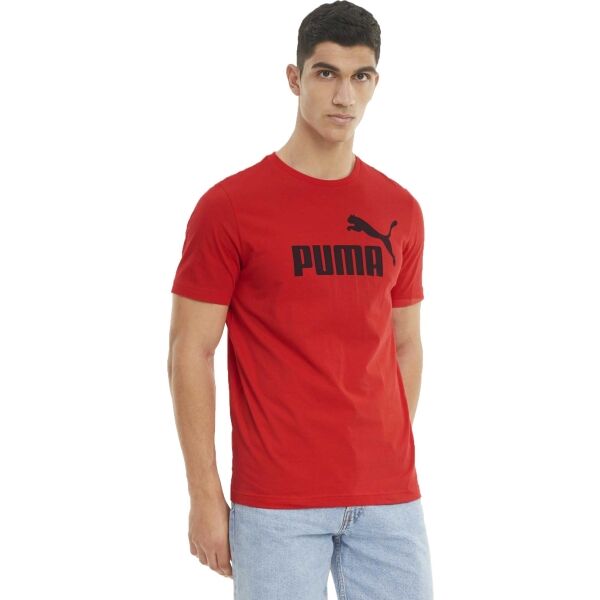 Puma ESS LOGO TEE B Chlapčenské tričko, červená, veľkosť