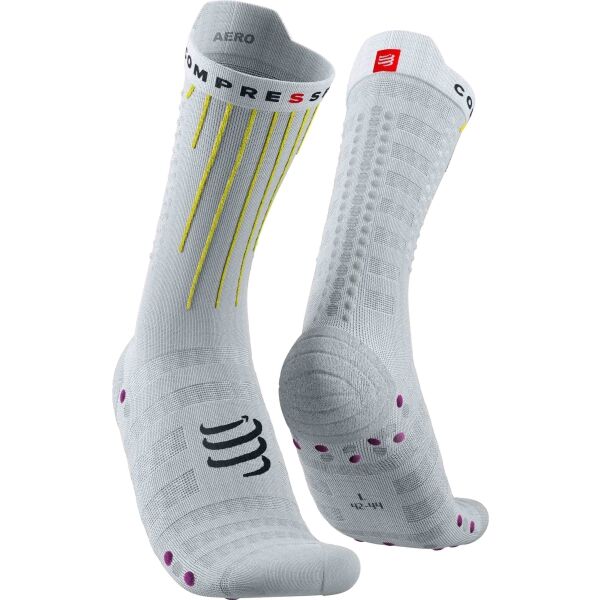 Compressport AERO SOCKS Велосипедни чорапи, бяло, Veľkosť T3