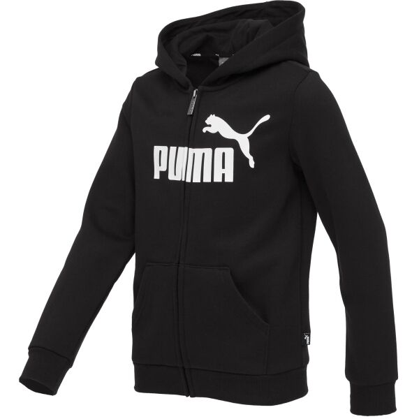 Puma ESSENTIALS BIG LOGO FZ HOODIE FL B Kinder Sweatshirt, Schwarz, Größe 164
