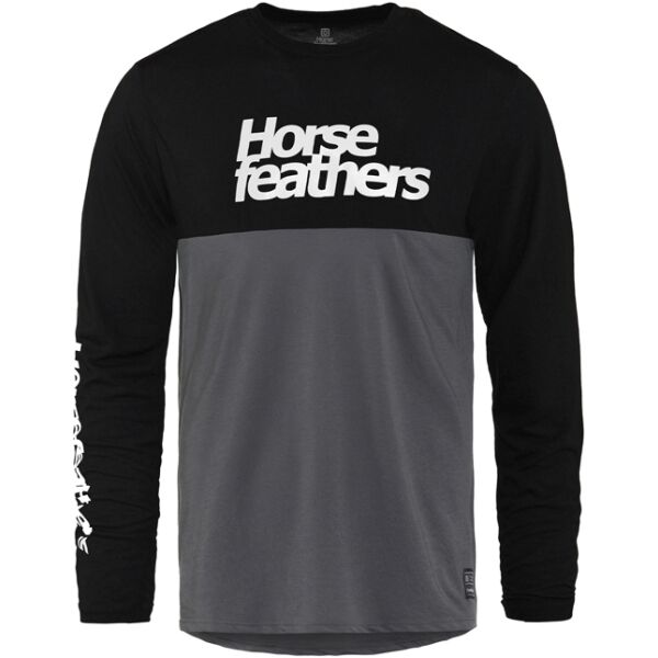 Horsefeathers FURY Pánske cyklistické tričko, tmavo sivá, veľkosť