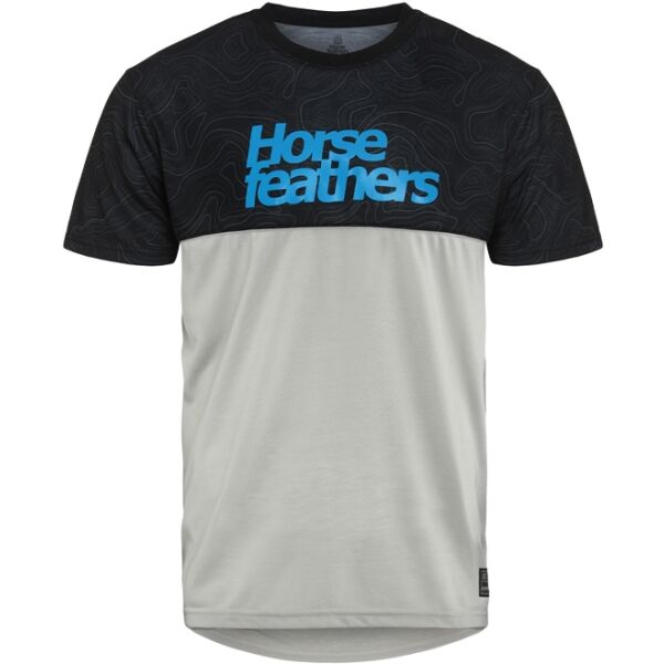 Horsefeathers FURY Pánske cyklistické tričko, sivá, veľkosť