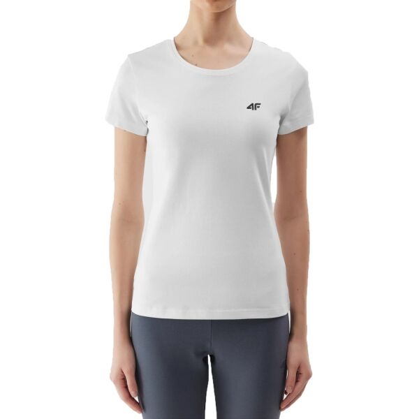 4F T-SHIRT Дамска тениска, бяло, размер