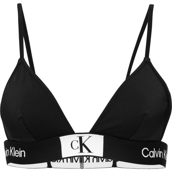Calvin Klein FIXED TRIANGLE-RP Női fürdőruha felső, fekete, méret