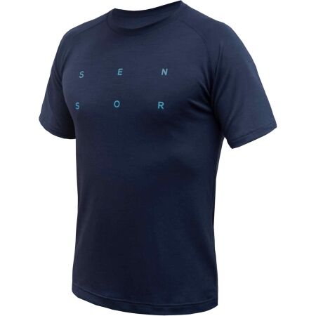 Sensor MERINO BLEND TYPO - Men's functional T-shirt