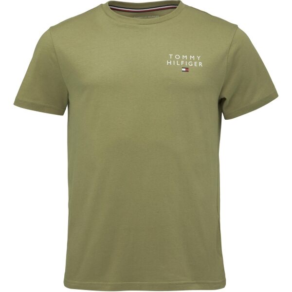 Tommy Hilfiger TH ORIGINAL-CN SS TEE LOGO Pánske tričko, khaki, veľkosť