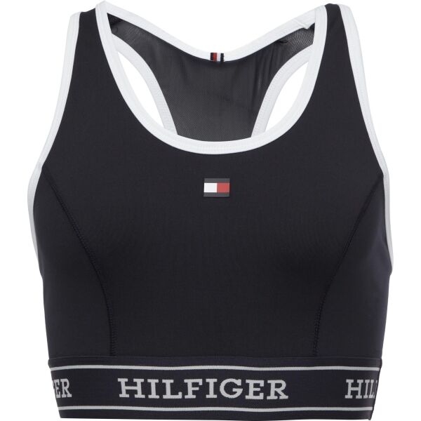 Tommy Hilfiger MONOTYPE TAPE MID Női sportmelltartó, sötétkék, méret