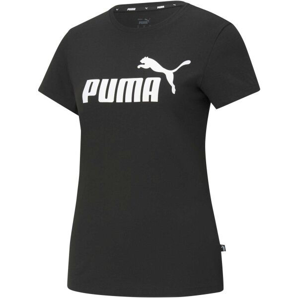 Puma ESS LOGO TEE Dámske tričko, čierna, veľkosť