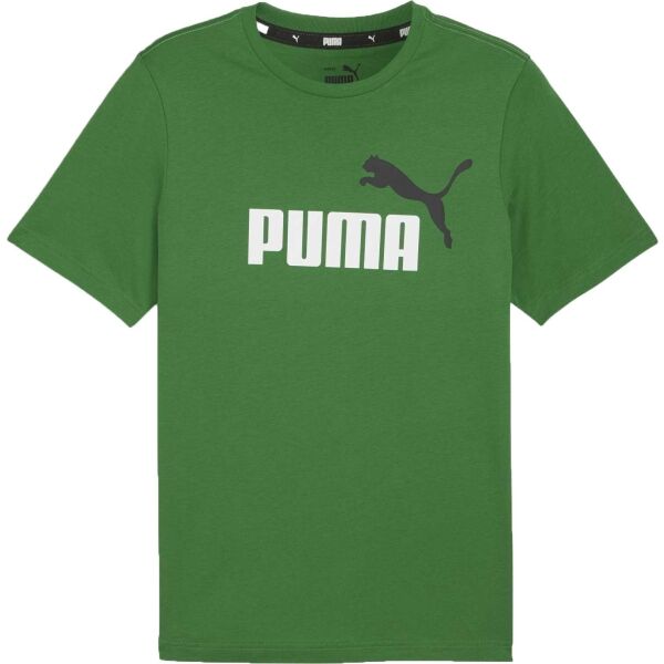Puma ESS + 2 COL LOGO TEE Pánske tričko, zelená, veľkosť