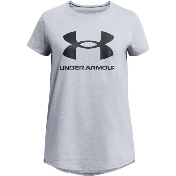 Under Armour LIVE SPORTSTYLE GRAPHIC SS Dievčenské tričko, sivá, veľkosť