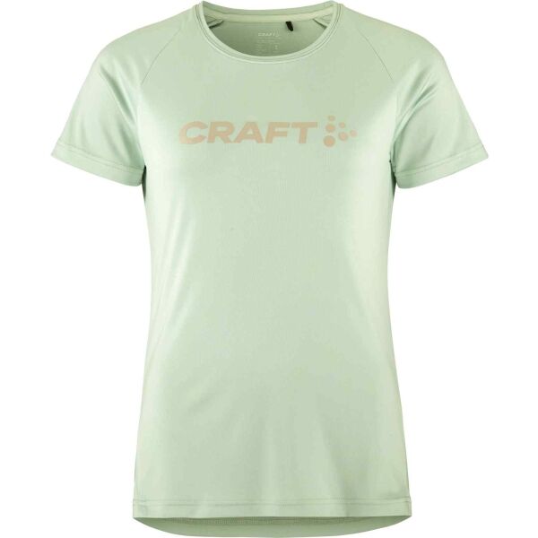 Craft CORE ESSENCE LOGO TEE W Dámske funkčné tričko, svetlo zelená, veľkosť