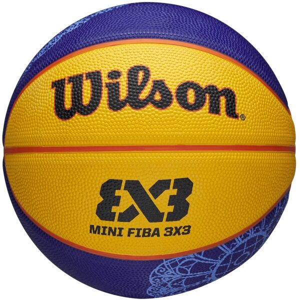 Wilson FIBA 3X3 MINI BSKT PARIS 2024 Mini basketbalová lopta, žltá, veľkosť