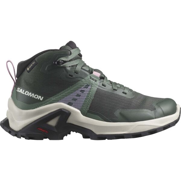 Salomon X RAISE MID GTX J Detská obuv, tmavo zelená, veľkosť