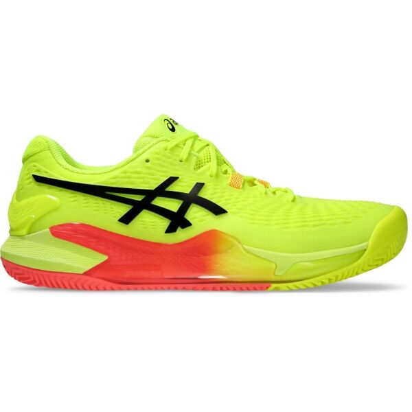 ASICS GEL-RESOLUTION 9 CLAY PARIS Pánska tenisová obuv, reflexný neón, veľkosť 41.5