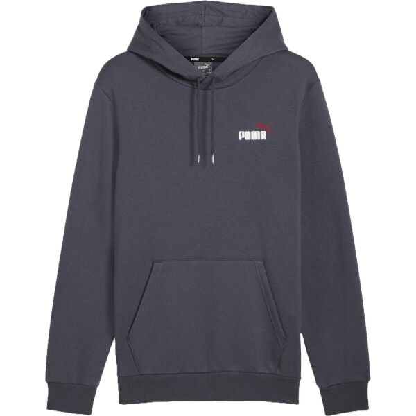 Puma ESS+2 COL SMALL LOGO HOODIE FL Pánska mikina, tmavo sivá, veľkosť