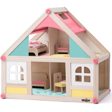 WOODY SMALL HOUSE WITH ACCESSORIES - Domeček pro panenky