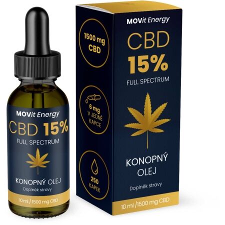 MOVIT ENERGY MOVIT CBD 15 % FULL SPECTRUM KONOPNÝ OLEJ 10 ML - Doplněk stravy