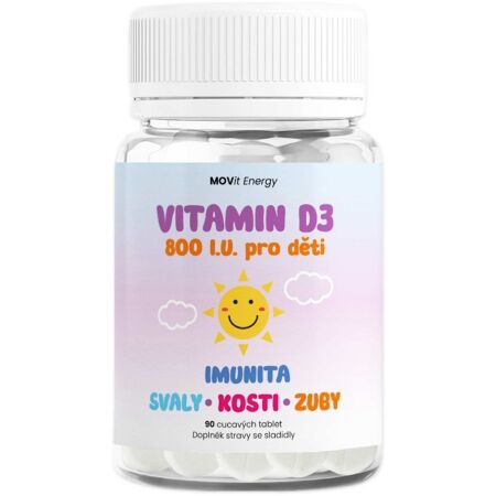 MOVIT ENERGY MOVIT VITAMIN D3 800 I.U. PRO DĚTI 90 TABLET - Doplněk stravy