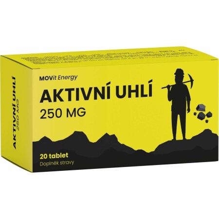 MOVIT ENERGY MOVIT AKTIVNÍ UHLÍ 250 MG 20 TABLET - Doplněk stravy