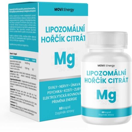 MOVIT ENERGY MOVIT LIPOZOMÁLNÍ HOŘČÍK CITRÁT 60 VEGANSKÝCH KAPSLÍ - Doplněk stravy