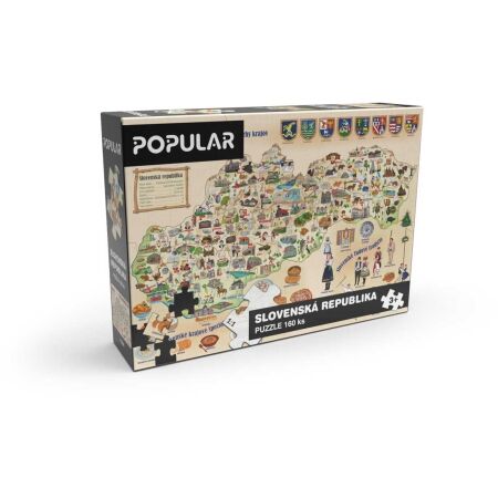 POPULAR MAPA SLOVENSKA 160 KS - Puzzle