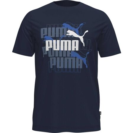 Puma GRAPHICS MULTIPLE LOGO TEE - Pánske tričko