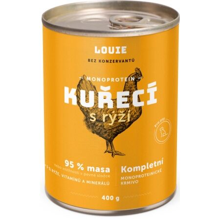 LOUIE KUŘECÍ S RÝŽÍ 400 G - Psí konzerva