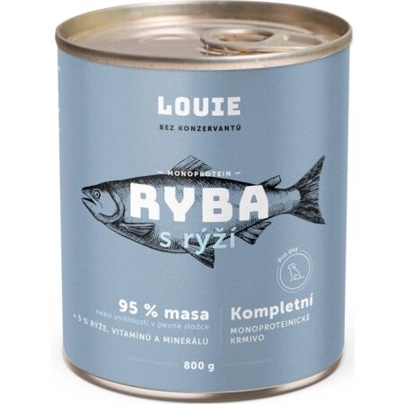 LOUIE Rybí s rýží 800g - Psí konzerva