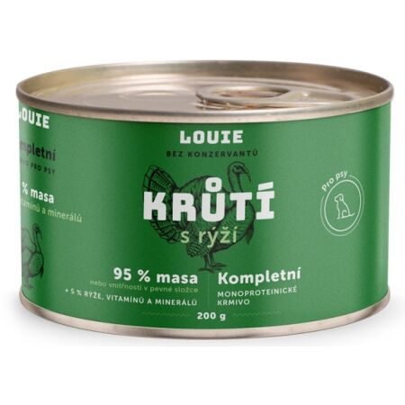 LOUIE Krůtí s rýží 200g - Psí konzerva