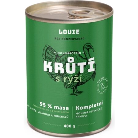 LOUIE Krůtí s rýží 400g - Psí konzerva